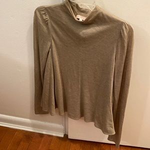 Rebecca Taylor Womens  Trapeze Wool-Blend Top, Green S